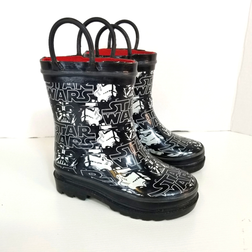 Western Chief Unisex Kid's Rain Boot | Star Wars Darth Vader Black Toddler Sz 7